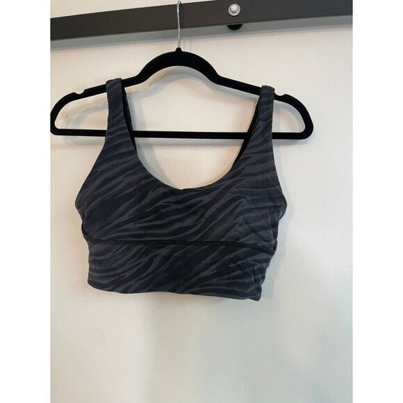 Lululemon Align Reversible Bra Size 8 Light Support A/B Cups Black Tiger Stripe - Picture 4 of 9